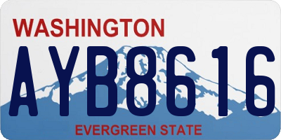 WA license plate AYB8616