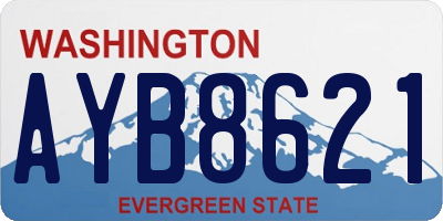 WA license plate AYB8621