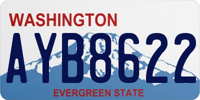 WA license plate AYB8622