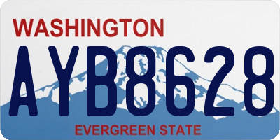 WA license plate AYB8628