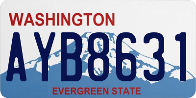 WA license plate AYB8631