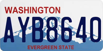 WA license plate AYB8640