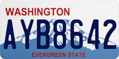 WA license plate AYB8642