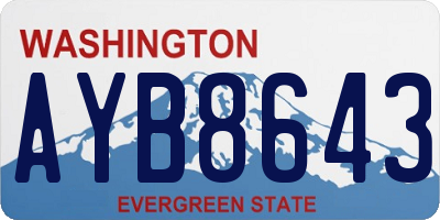 WA license plate AYB8643