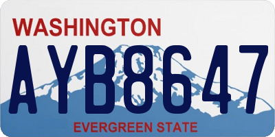 WA license plate AYB8647