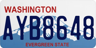 WA license plate AYB8648