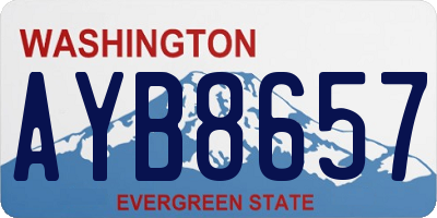 WA license plate AYB8657