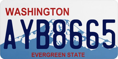 WA license plate AYB8665