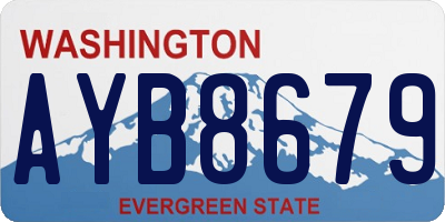 WA license plate AYB8679