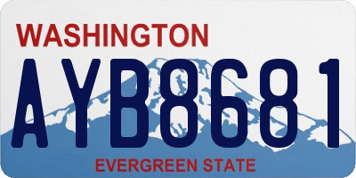 WA license plate AYB8681