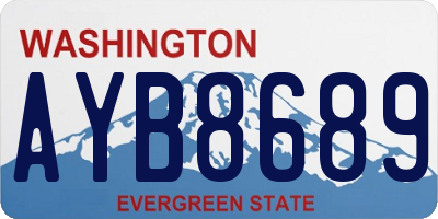 WA license plate AYB8689