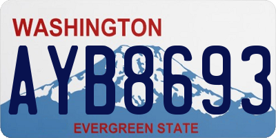 WA license plate AYB8693