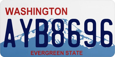 WA license plate AYB8696