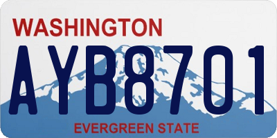 WA license plate AYB8701