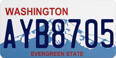 WA license plate AYB8705