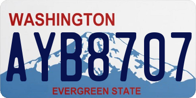 WA license plate AYB8707