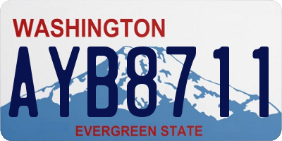 WA license plate AYB8711