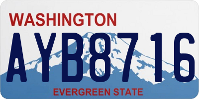 WA license plate AYB8716