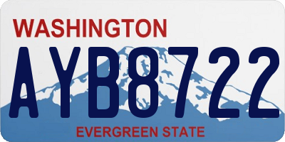 WA license plate AYB8722