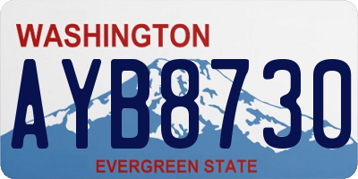WA license plate AYB8730