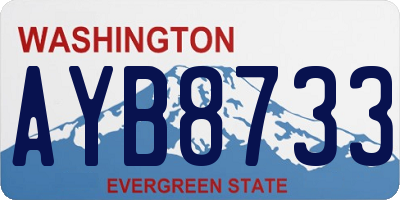 WA license plate AYB8733