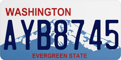 WA license plate AYB8745