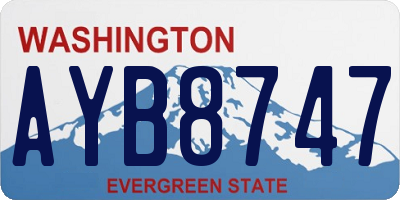 WA license plate AYB8747