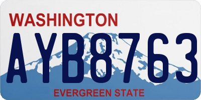 WA license plate AYB8763