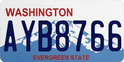WA license plate AYB8766