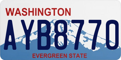 WA license plate AYB8770