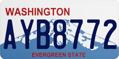 WA license plate AYB8772