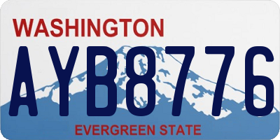 WA license plate AYB8776