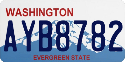 WA license plate AYB8782