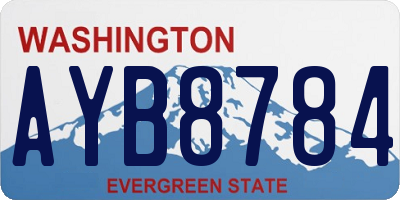 WA license plate AYB8784