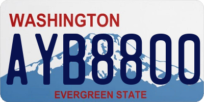 WA license plate AYB8800