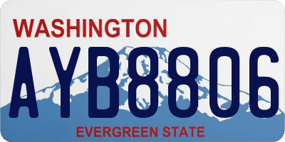 WA license plate AYB8806