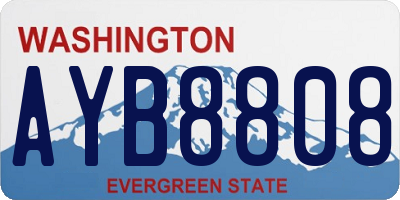 WA license plate AYB8808