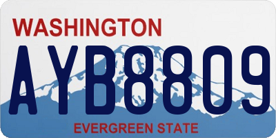 WA license plate AYB8809