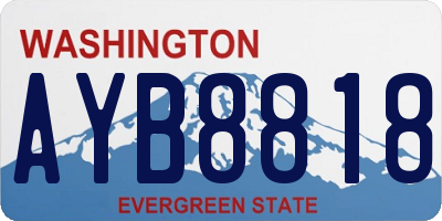 WA license plate AYB8818