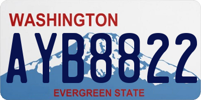 WA license plate AYB8822