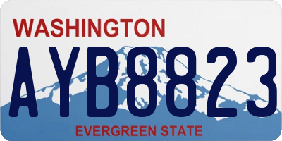 WA license plate AYB8823