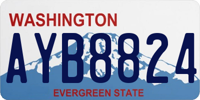 WA license plate AYB8824
