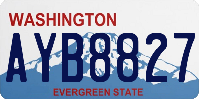 WA license plate AYB8827