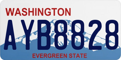 WA license plate AYB8828
