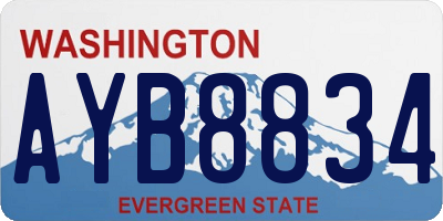 WA license plate AYB8834