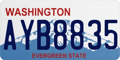 WA license plate AYB8835