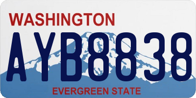 WA license plate AYB8838