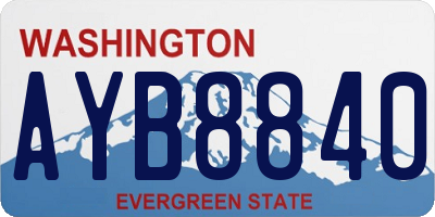 WA license plate AYB8840