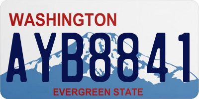 WA license plate AYB8841