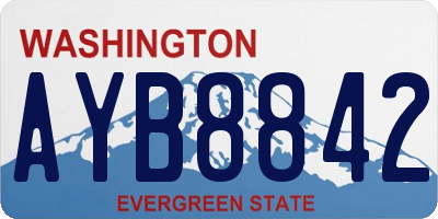 WA license plate AYB8842